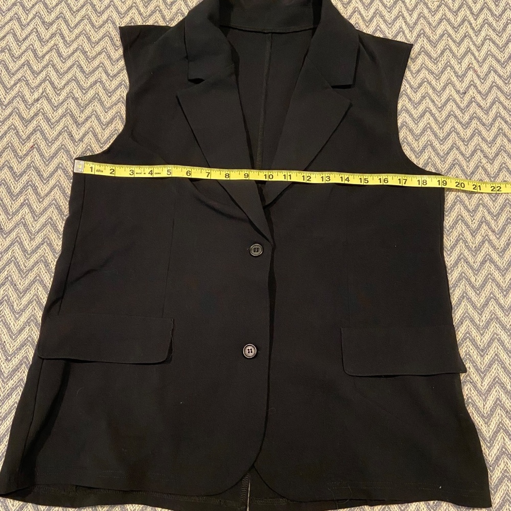 Weissman Mixify Studio Exclusive Black Woven Stretch Suiting Vest – Adult Medium - Picture 7 of 9